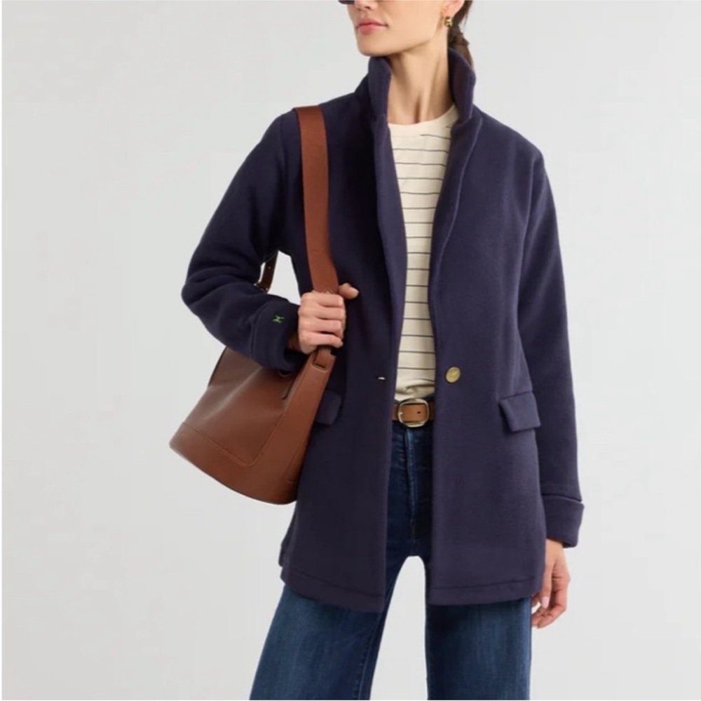 Dudley Stephen’s Bonnie Jacket in Double Layer Vello Fleece (Navy)